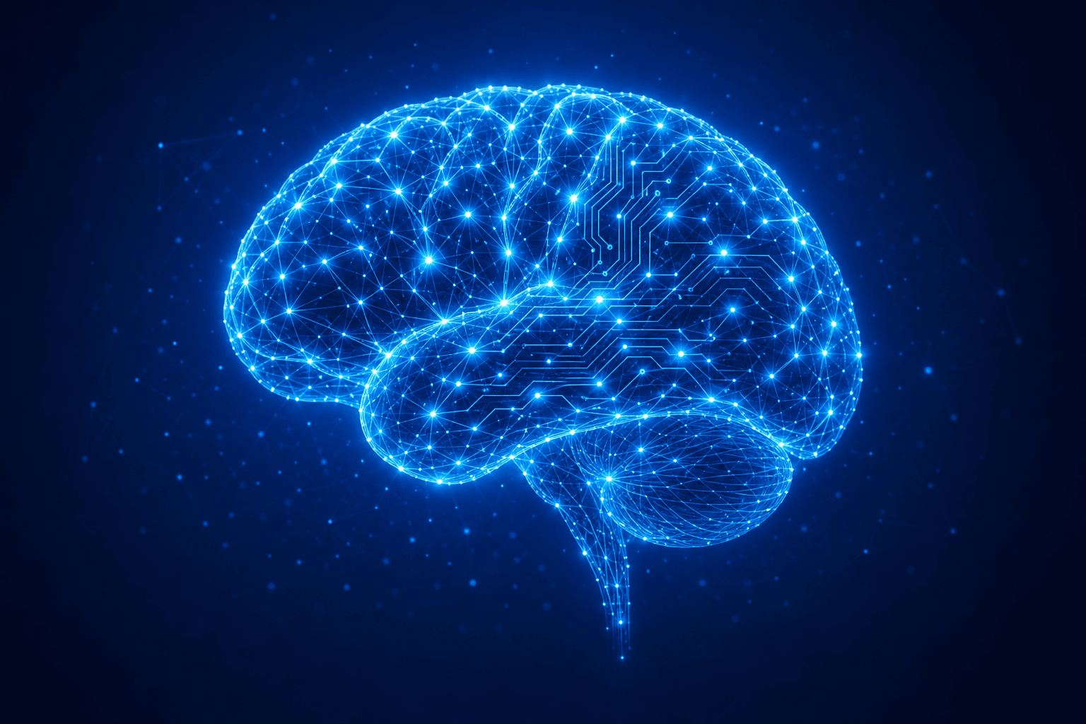 Glowing brain representing lease plan knowledge and expertise