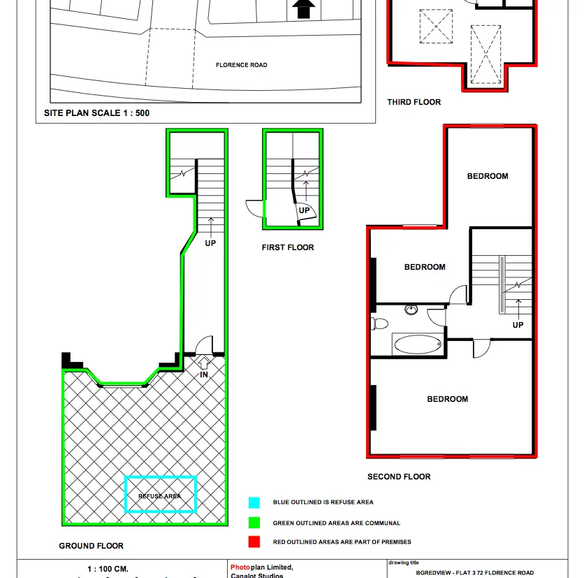 Example Land Registry compliant lease plan