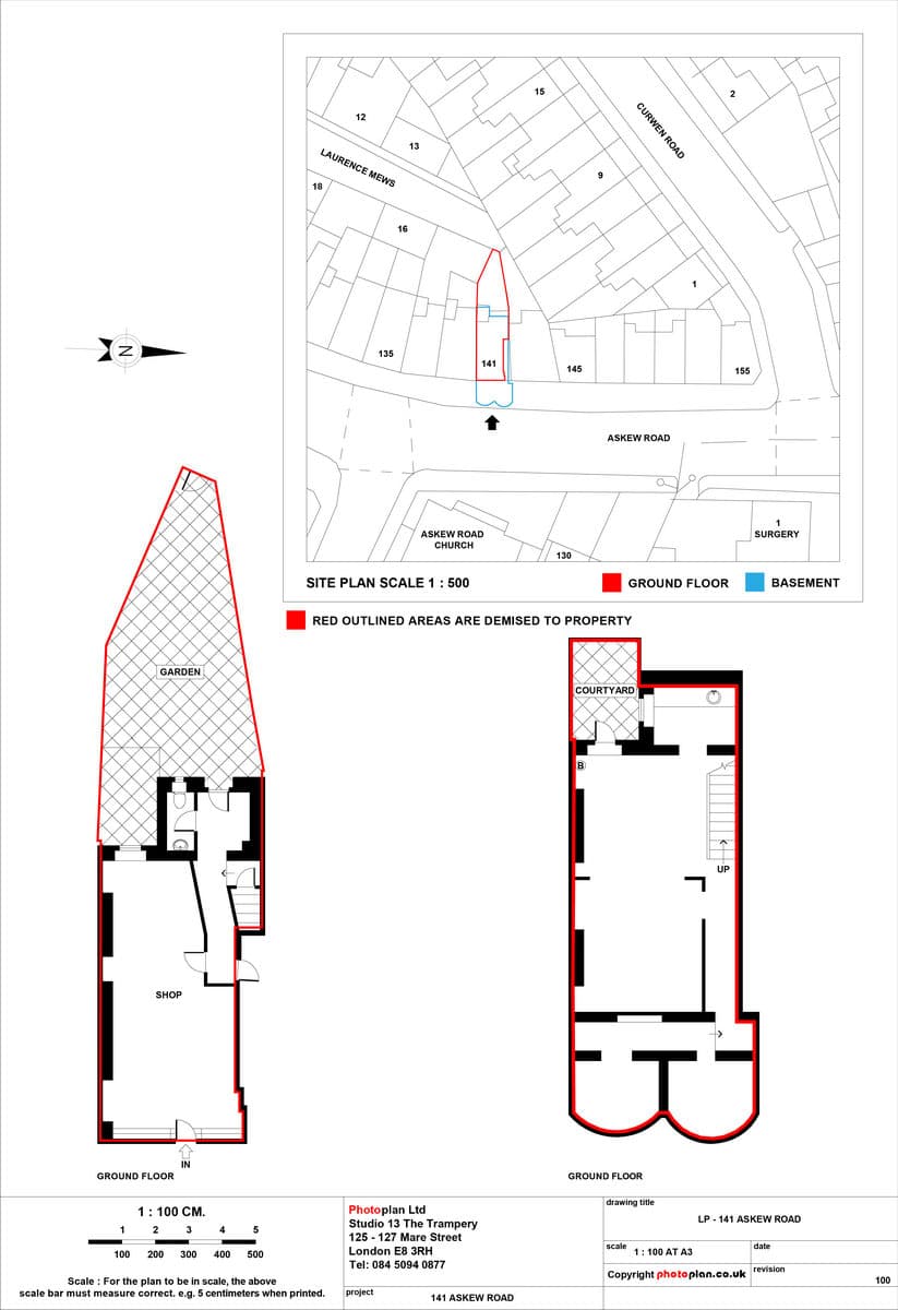 Example Land Registry compliant lease plan