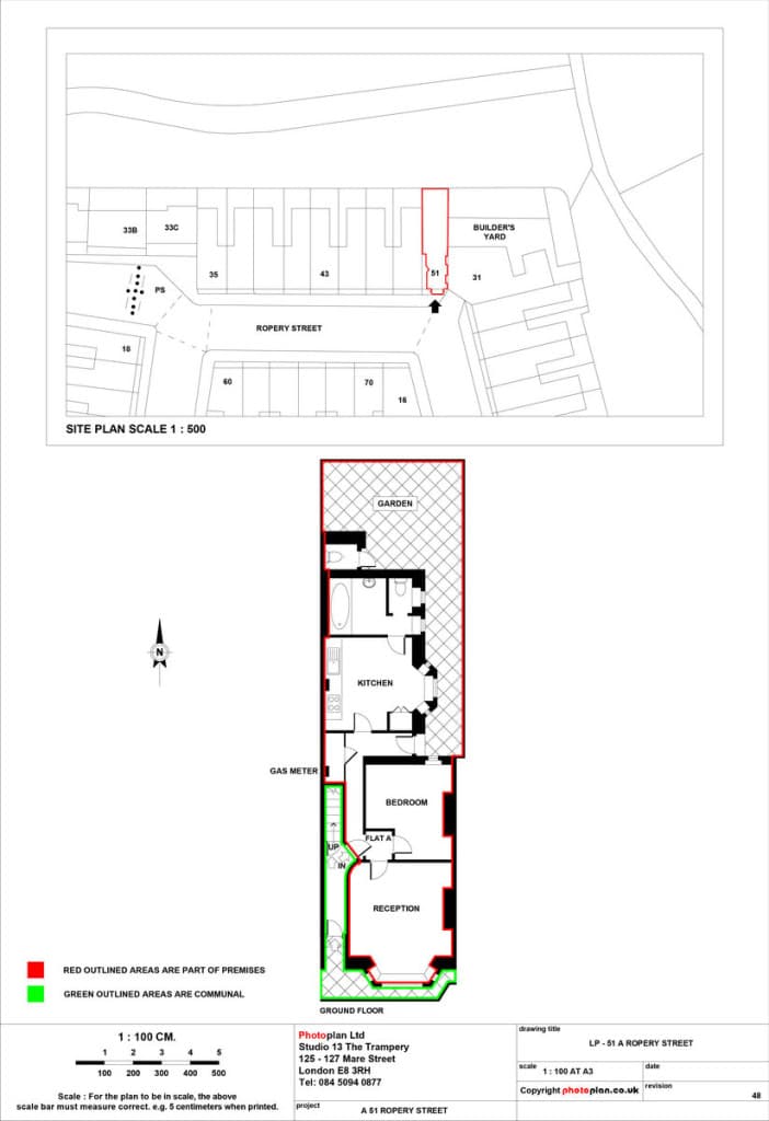 Example Land Registry compliant lease plan