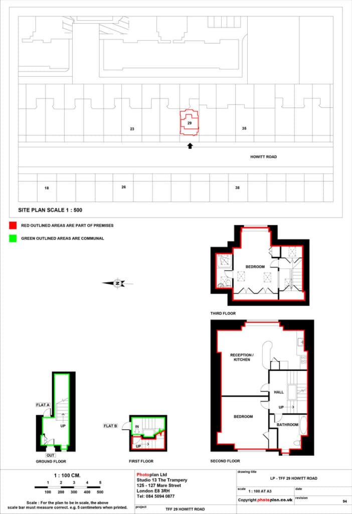 Example Land Registry compliant lease plan